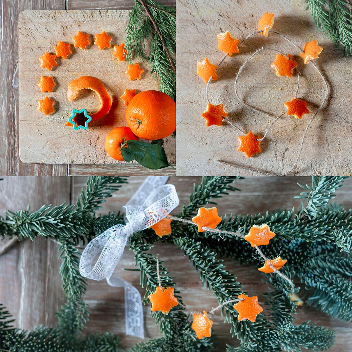 Decorazione albero di Natale fai da te con arancio