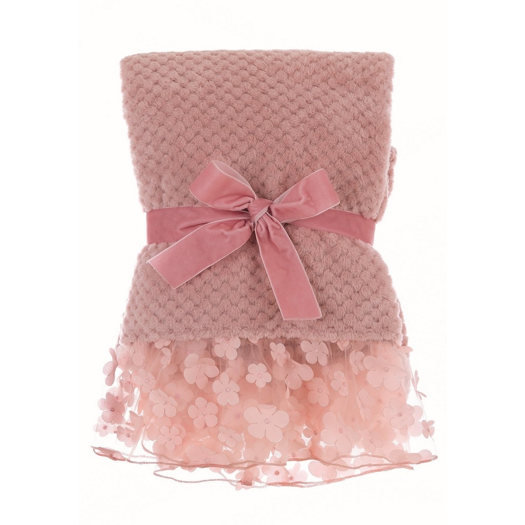 PLAID AVEC VOLANT EN DENTELLE 260GSM A3069599RO