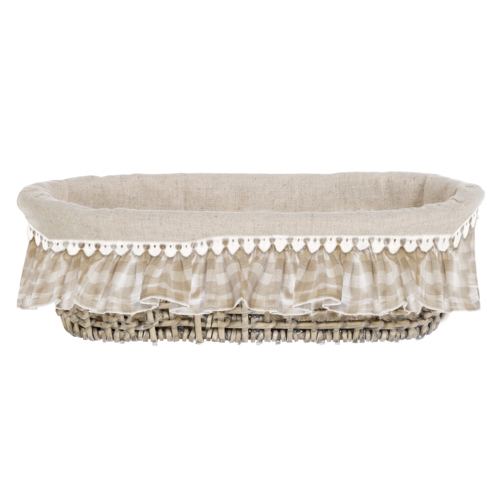BASKET WITH FRILL A31333