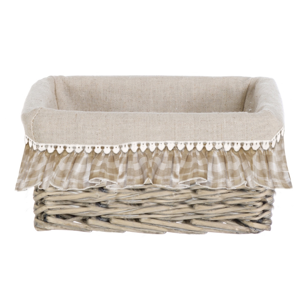 BASKET WITH FRILL A31334