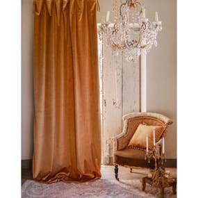 VELVET CURTAIN WITH LACES 35 CM A3358899OR
