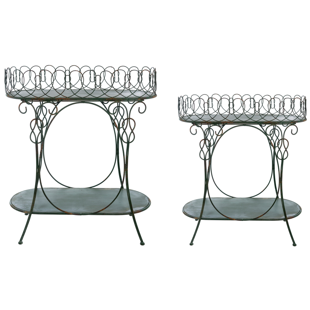 SET 2 SOPORTE DE PLANTA DE HIERRO A34036