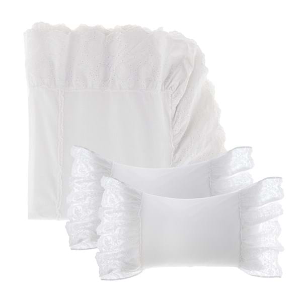 BED COVER WITH FRILLS+2 PILLOW COVER A3598199BI