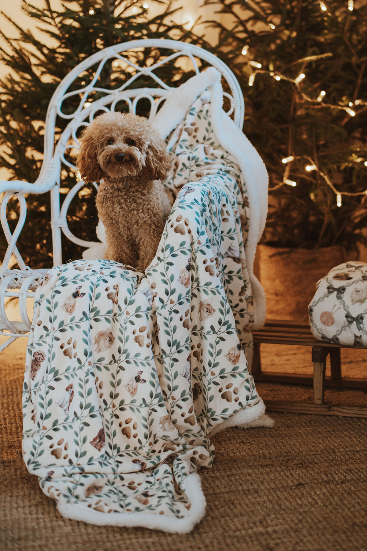 Plaids et oreillers douillets