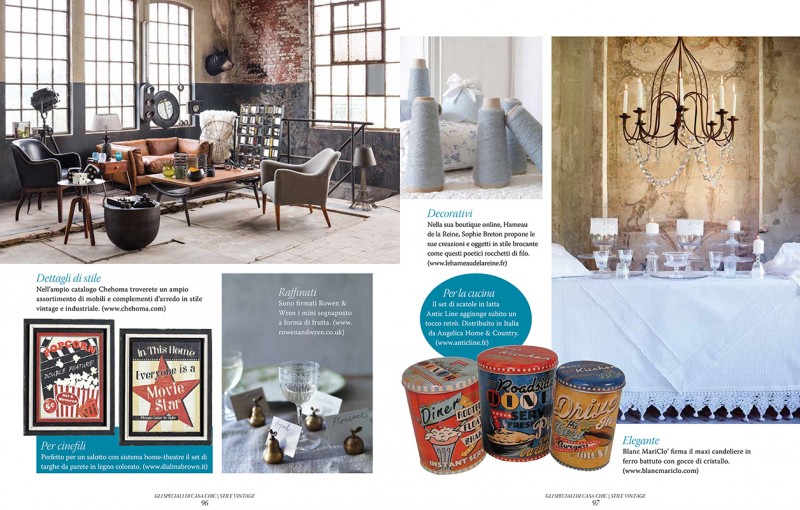 Casa Chic - Vintage Style - May 2015  | Blanc Mariclò UK Site