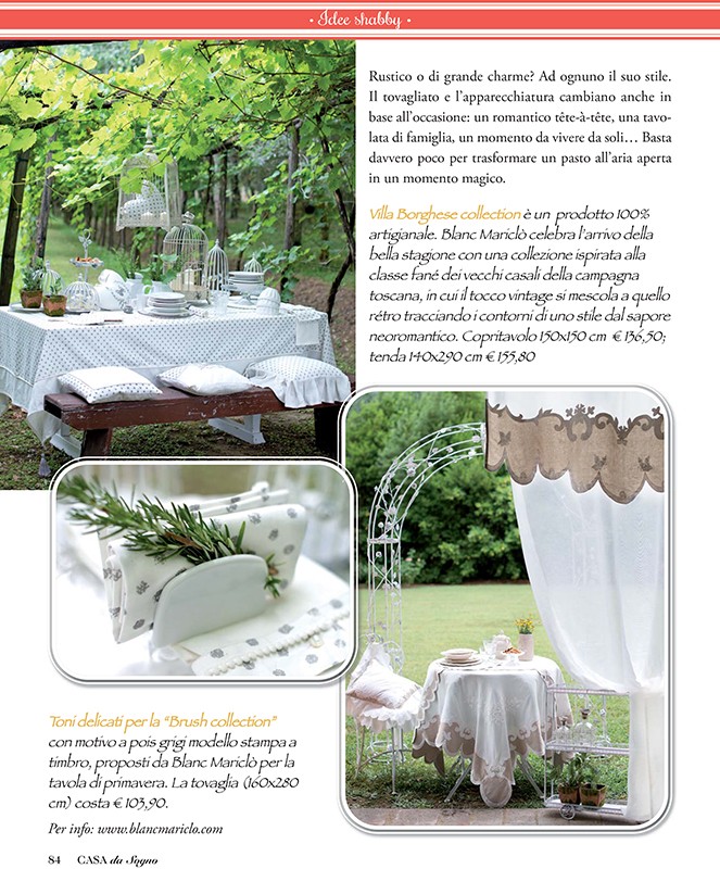 Casa da sogno -May 2015  | Blanc Mariclò UK Site