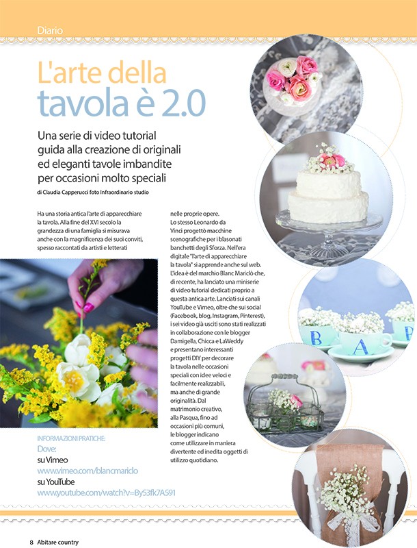 Abitare Country - Luglio 2015 | Blanc Life