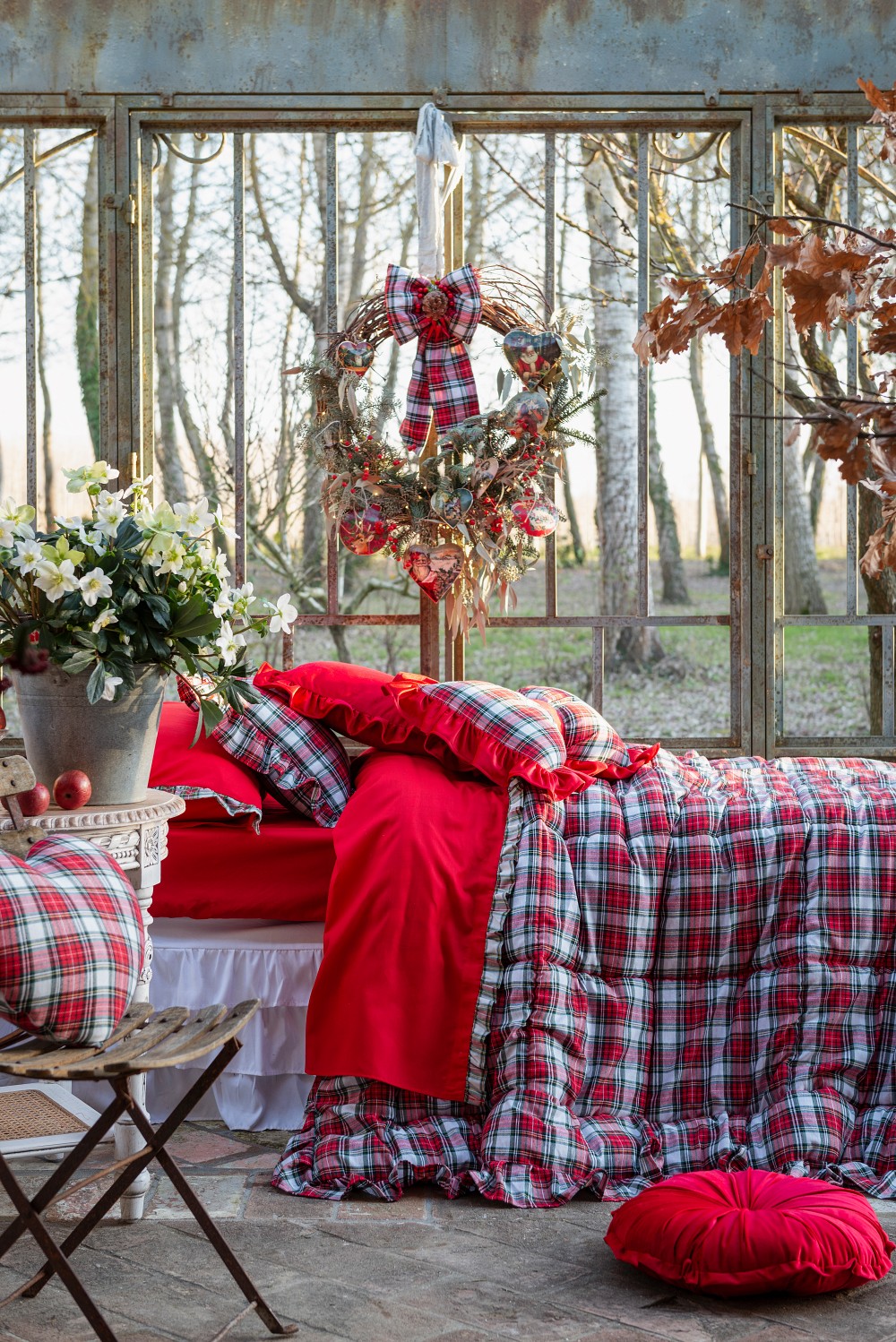 Blanc MariClo' - letto tartan Natale