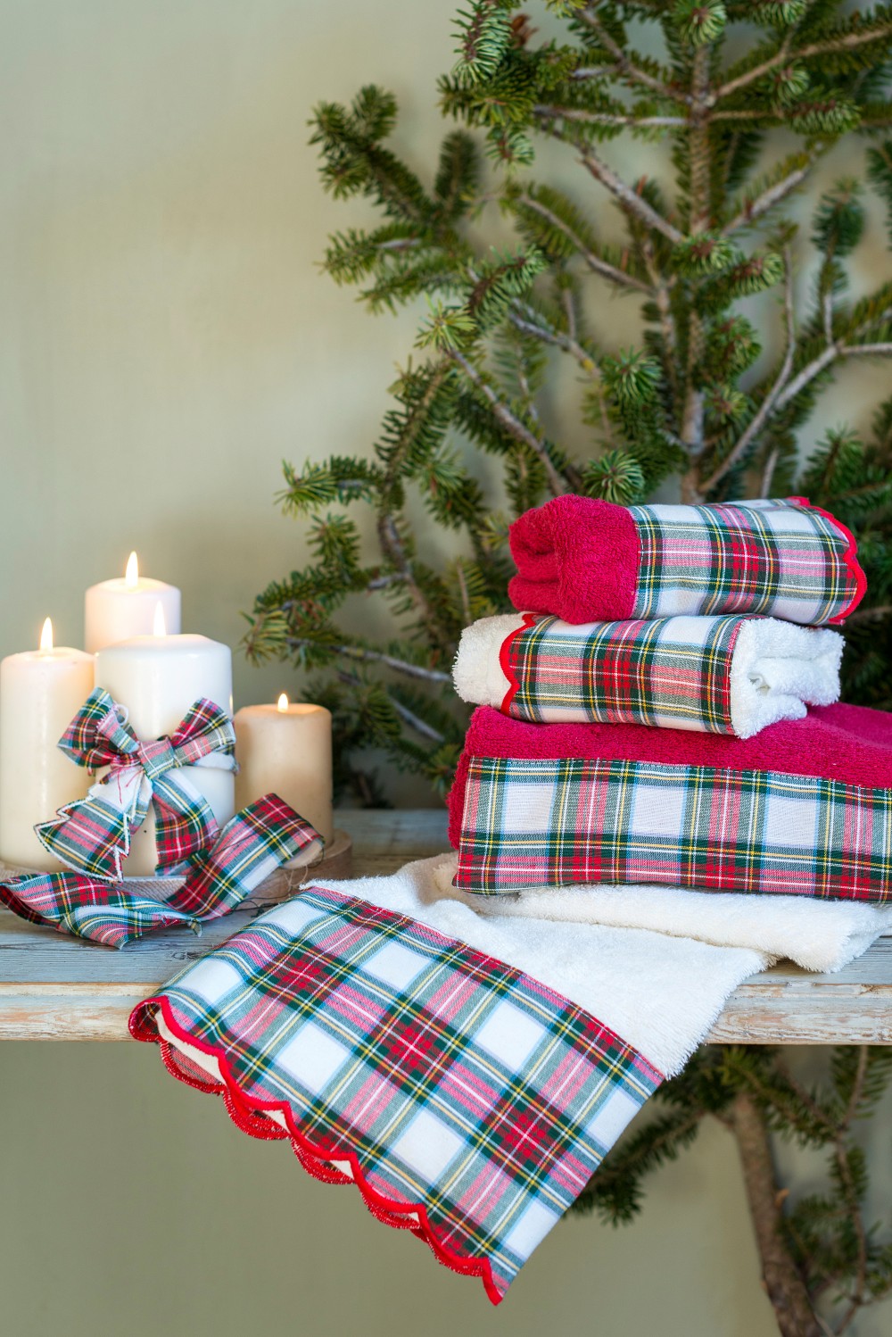 Blanc MariClo' - spugne tartan Natale